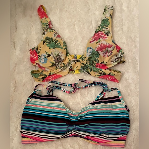 36D Bikini Top Bundle! Tropical and Striped. Both so pretty! - Picture 7 of 7